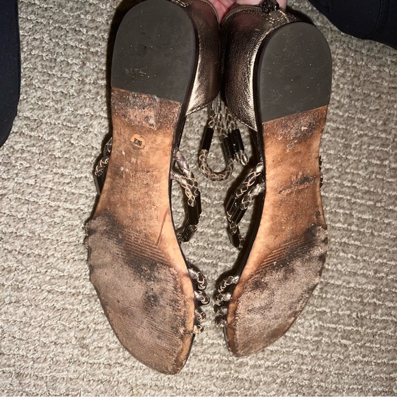 BCBG Maxazria metallic gladiator sandals - Picture 3 of 8